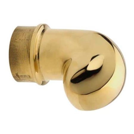 Lavi Industries , Scroll Finial, for 2" Tubing, Polished Brass 00-606/2